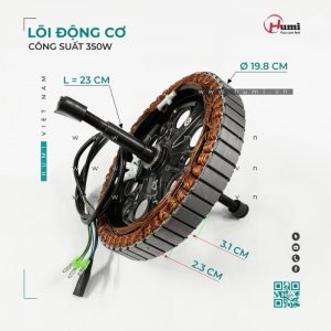 Lõi Động Cơ Xe Điện 350W – Dây Đồng 100%, Chạy Êm, Bền Bỉ