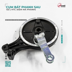 Cụm bắt phanh sau 133 HTC kèm má phanh | Tay phanh, má phanh, cù dầu xe điện chính hãng, dễ lắp, bền bỉ