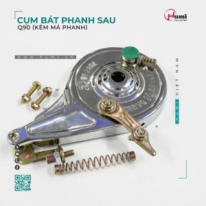 Cụm bắt phanh sau Q90 kèm má phanh | Tay phanh, má phanh, cù dầu xe điện chính hãng, dễ lắp, bền bỉ