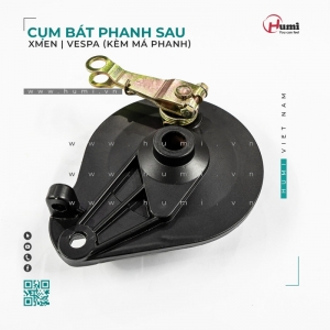 Cụm bắt phanh sau Xmen Vespa kèm má phanh | Tay phanh, má phanh, cù dầu xe điện chính hãng, dễ lắp, bền bỉ