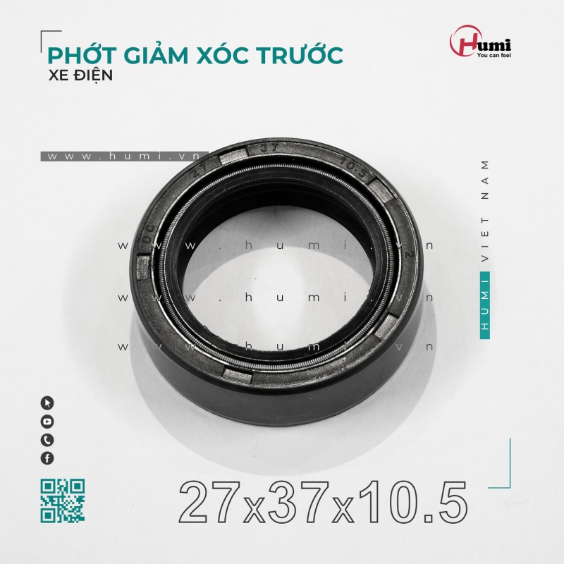 Phớt Giảm Xóc Xe Điện 27x37x10.5 – Cao Su Dẻo, Chống Thấm Tốt Phớt Giảm Xóc Xe Điện 27x37x10.5 – Cao Su Dẻo, Chống Thấm Tốt