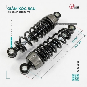 Giảm Xóc Sau Xe Đạp Điện V1 – 22cm, Êm Nhẹ, Không Lún