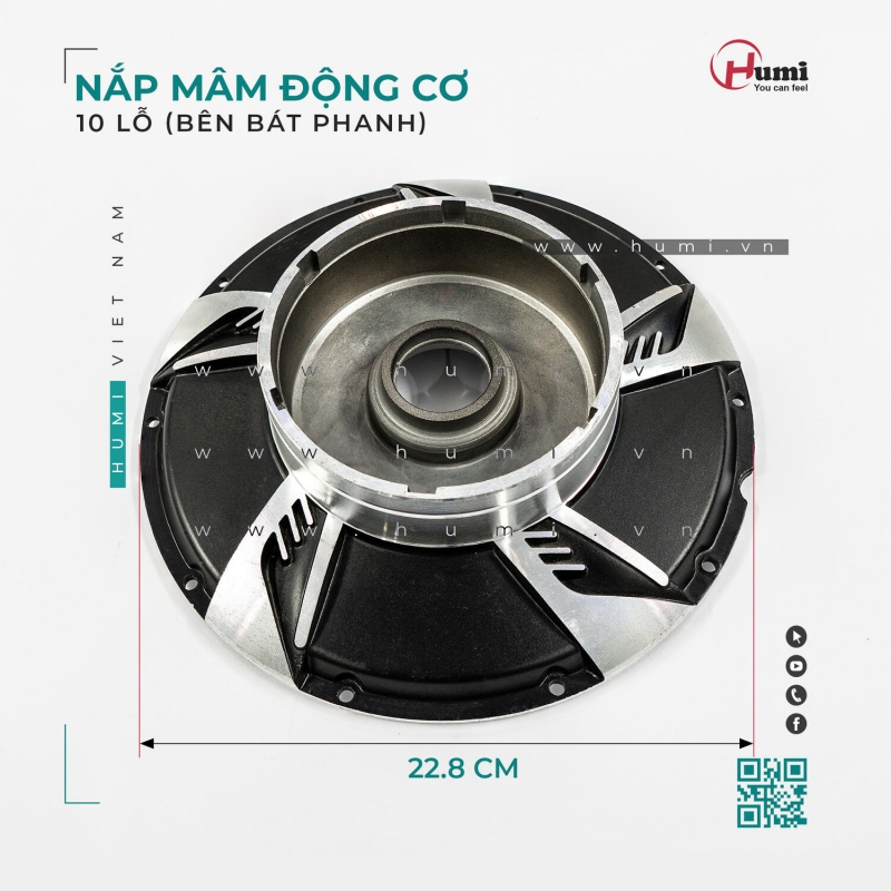 Nắp Mâm Động Cơ 10 Lỗ – Bên Bát Phanh, Phi 22.8cm Nắp Mâm Động Cơ 10 Lỗ – Bên Bát Phanh, Phi 22.8cm