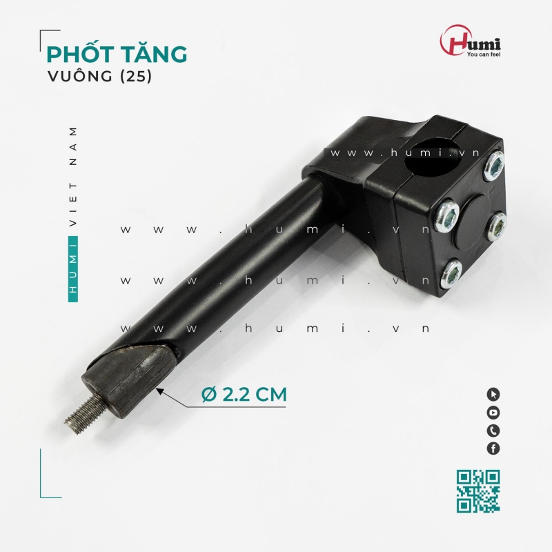 Phốt Tăng Cổ Vuông 25 Humi – Gắn Ghi Đông, Siết Chắc Không Rung Phốt Tăng Cổ Vuông 25 Humi – Gắn Ghi Đông, Siết Chắc Không Rung