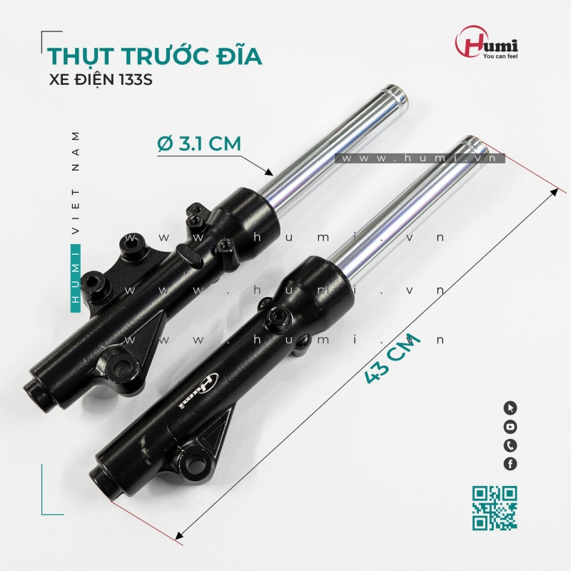 Thụt Trước Humi Cho Xe 133S Có Đĩa – Giảm Xóc Tốt, Không Kêu Thụt Trước Humi Cho Xe 133S Có Đĩa – Giảm Xóc Tốt, Không Kêu