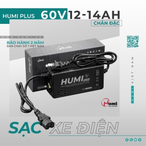 Sạc Xe Điện Humi Plus 60V 12Ah–14Ah – Siêu Ổn Định, Tiết Kiệm Điện, Bảo Hành 2 Năm