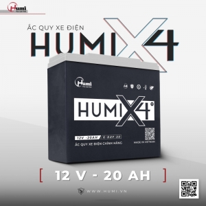 Ắc Quy Xe Điện 12V 20Ah Humi X4 – Chuẩn Cao Cấp, Dòng Mạnh, Siêu Bền