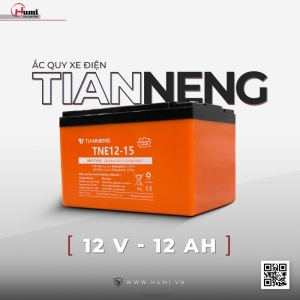 Ắc Quy Xe Điện 12V 12Ah Tianneng TNE12-15 – Nhỏ Gọn, Bền Bỉ