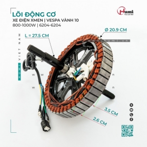 Lõi Động Cơ Xe Điện 800–1000W – Cho Xmen, Vespa, Mọi Xe Điện Vành 10 Inch