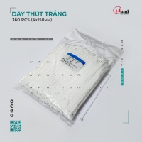 Dây Thút Nhựa Trắng – Gói To 360 Sợi 4x150mm, Bó Dây Gọn, Chắc