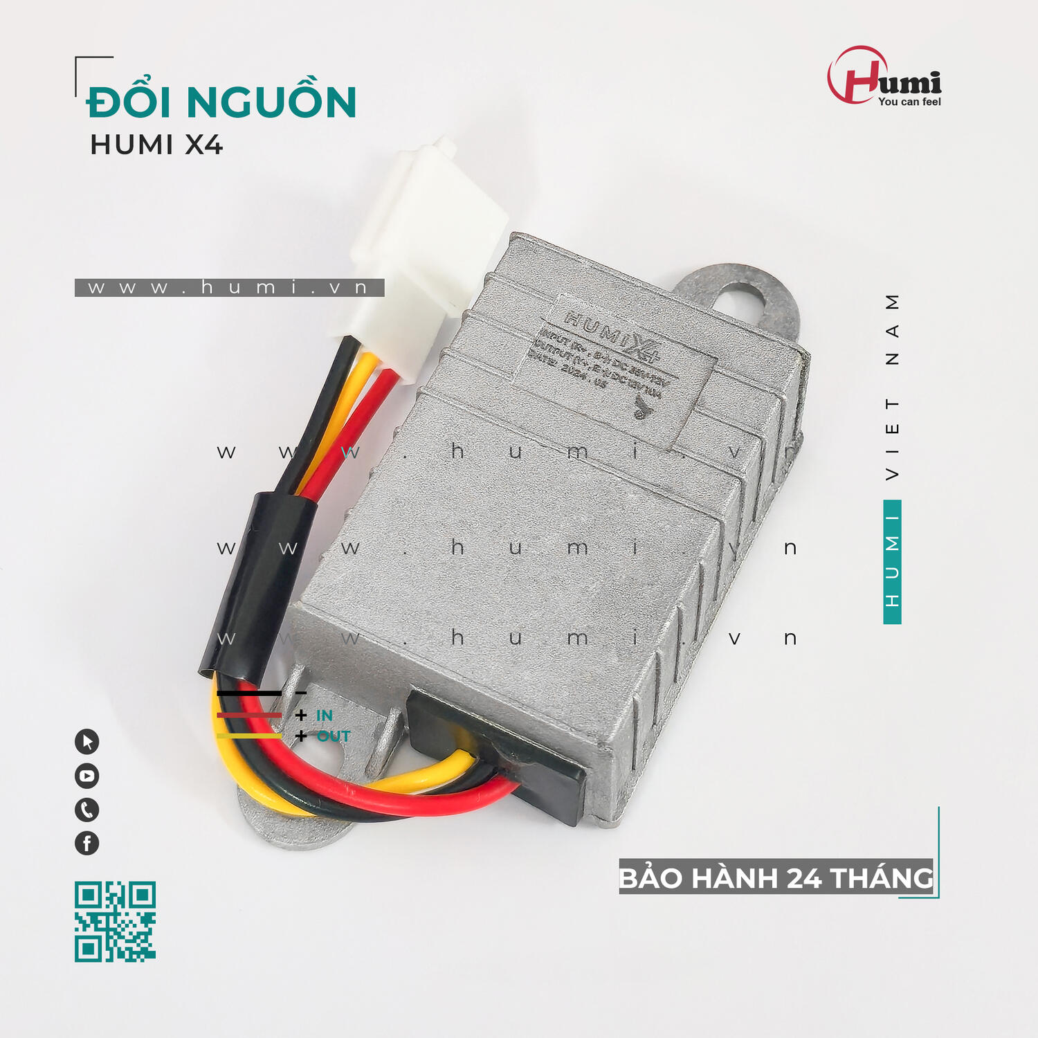 Đổi Nguồn Xe Điện Humi X4 – Từ 36–72V Về 12V, Ổn Định, Chống Nhiễu Đổi Nguồn Xe Điện Humi X4 – Từ 36–72V Về 12V, Ổn Định, Chống Nhiễu