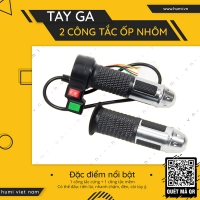 Tay Ga Xe Điện Ốp Nhôm 2 Công Tắc