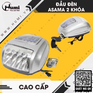 Đầu Đèn Xe Điện ASAMA 2 Khóa