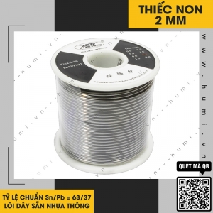 Thiếc non chuẩn 2mm Lõi Có Nhựa Thông