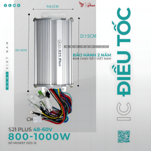 IC Xe Điện Humi S21 Plus 48-60V 800-1000W