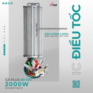 IC Điều Tốc Xe Điện Humi S21 Plus 2000W 60-72V – Tiết Kiệm Điện, Bảo Vệ Động Cơ, Tản Nhiệt Tốt