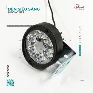 Đèn LED 6 Bóng GE2 – Siêu Sáng, Dáng Tròn, Gắn Xe Điện Dễ Dàng