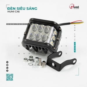 Đèn Siêu Sáng HUMI CX6 – 6 Bóng LED, Gắn Xe Điện, Ánh Sáng Khủng