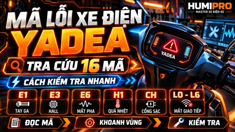 Xe Điện Yadea Báo Lỗi: Lỗi Nào Tự Xử Lý, Lỗi Nào Phải Thay?