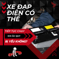 Xe đạp điện có thể tiếp tục chạy khi ắc quy bị yếu không?