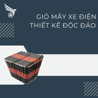 GIỎ MÂY XE ĐIỆN THIẾT KẾ ĐỘC ĐÁO